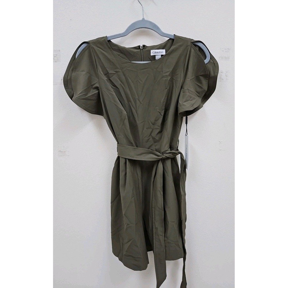 Calvin Klein Romper Women's Jumpsuit Romper One Piece Size 2 Olive Green New